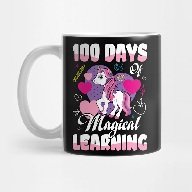 100th Day of School Unicorn Girls 100 Days of School by Salimkaxdew